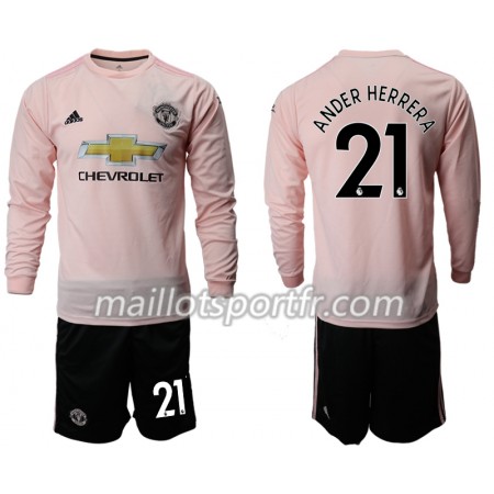 Maillot de Foot Manchester United ANDER HERRERA 21 Enfant Exterieur 2018/19 ML